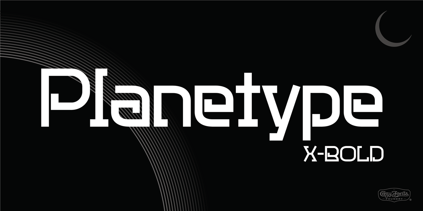 Planetype X Bold Font preview